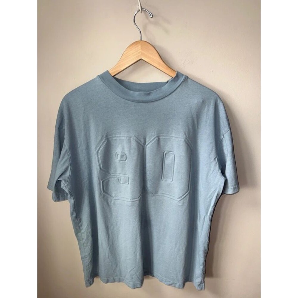 boohooMAN Tonal 90 Oversized T-Shirt Blue Small